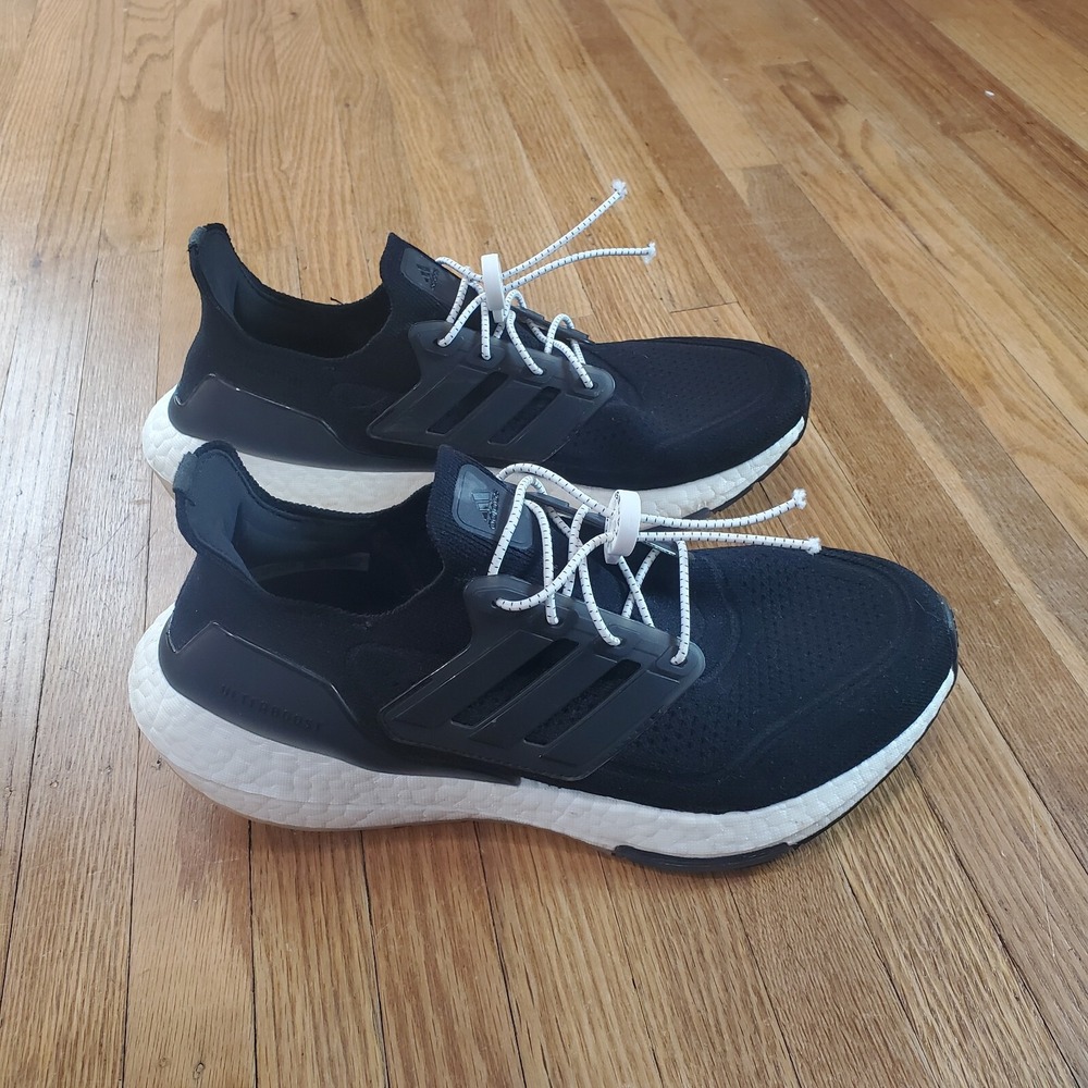 Adidas UltraBoost 21 Womens Shoes Sz 8 Black White Sneakers Running FY0402